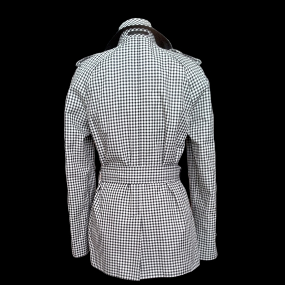 Authentic Coach Gingham Short Trench - Picture 3 of 12